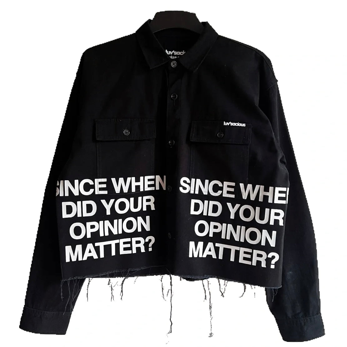 SWDYOM? Distressed Button Jacket