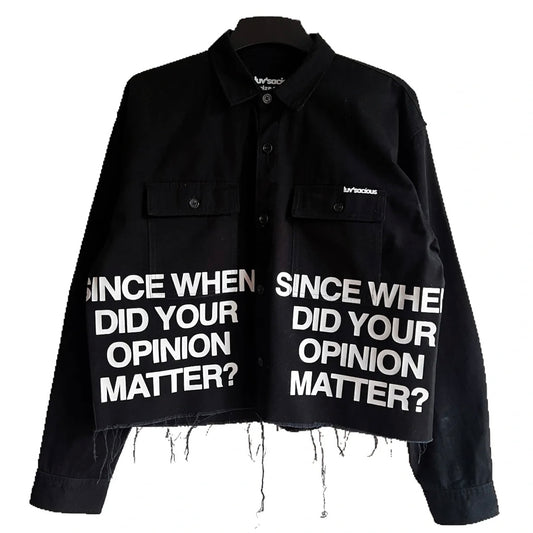 SWDYOM? Distressed Button Jacket